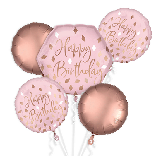 Beautiful Blush Birthday Balloon Bouquet
