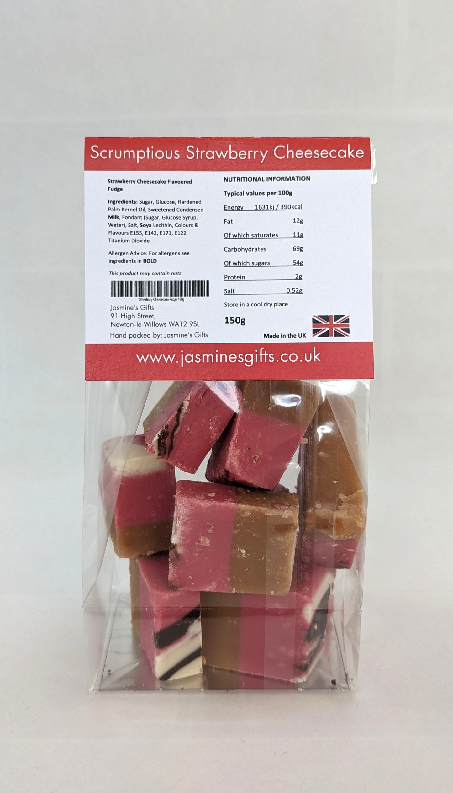 Scrumptious Strawberry Cheescake Fudge